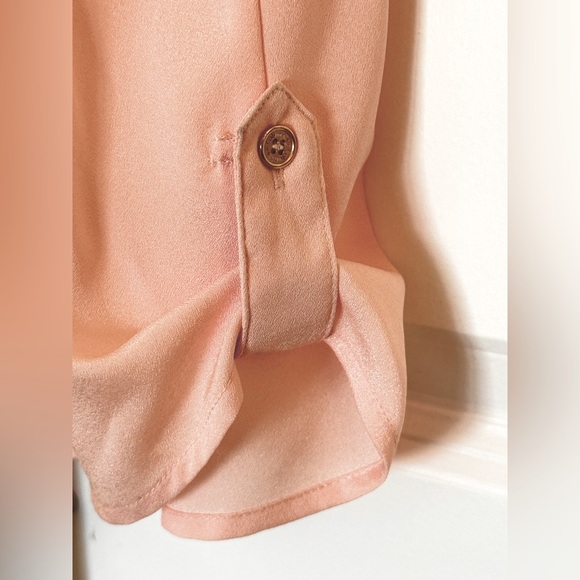 Calvin Klein Lightweight Pink Long Sleeve Button Down Tunic Tunic Top XL - Picture 9 of 13